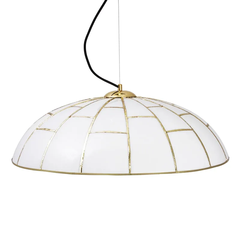 Ombrello Pendelleuchte Ø60cm Weißglas Messing by Globen Lighting – product photo