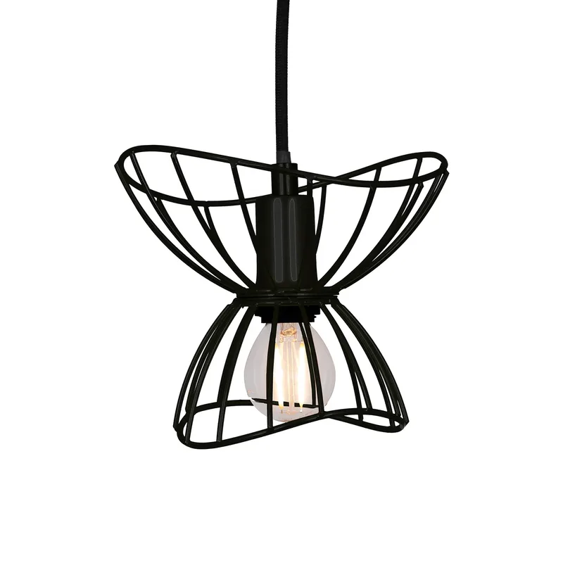 Ray Pendelleuchte mini Ø16cm Schwarz by Globen Lighting – product photo