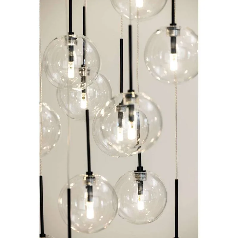 Skyfall Hanglamp Clear/Black by Globen Lighting – product photo
