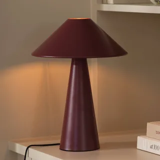 tafellamp Cannes, metaal, hoogte 40 cm från Globen Lighting i Röd – produktbild 2 av 2
