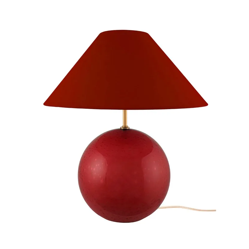 tafellamp IRIS, hoogte 39 cm by Globen Lighting in Donkerrood – product photo