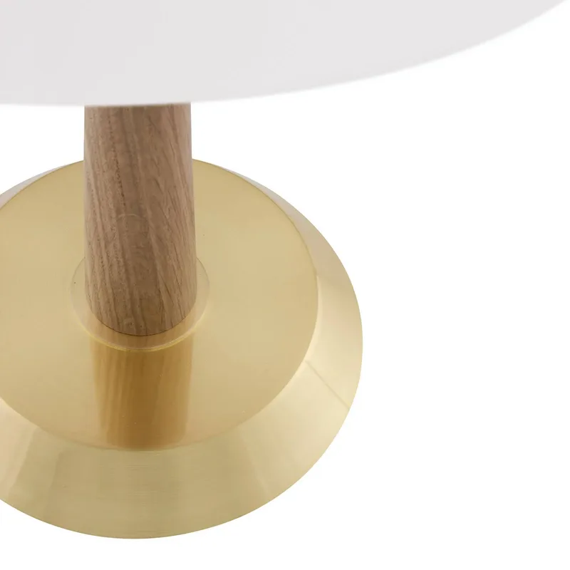 tafellamp Ligna, hoogte 39 cm, wit/messing by Globen Lighting in White, Brass, Licht eiken – product photo