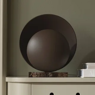 tafellamp ORBIT, bruin, hoogte 32 cm, marmeren voet van Globen Lighting in Bruin, Marmer – productfoto 2 van 3
