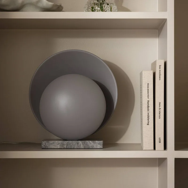 tafellamp ORBIT, marmer, hoogte 32 cm by Globen Lighting in Grey – product photo
