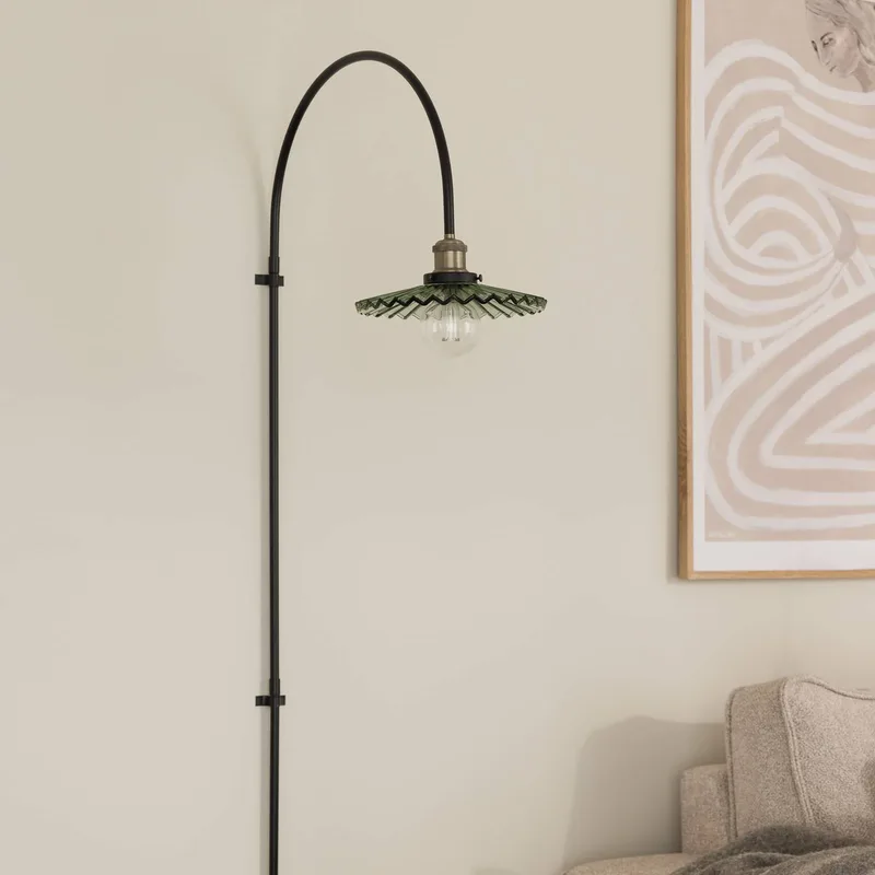 wandlamp COBBLER, groen, hoogte 150 cm, glas by Globen Lighting in Black, Green – product photo