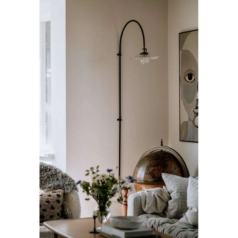 wandlamp COBBLER, helder, hoogte 150 cm by Globen Lighting in Helder, Black – product photo