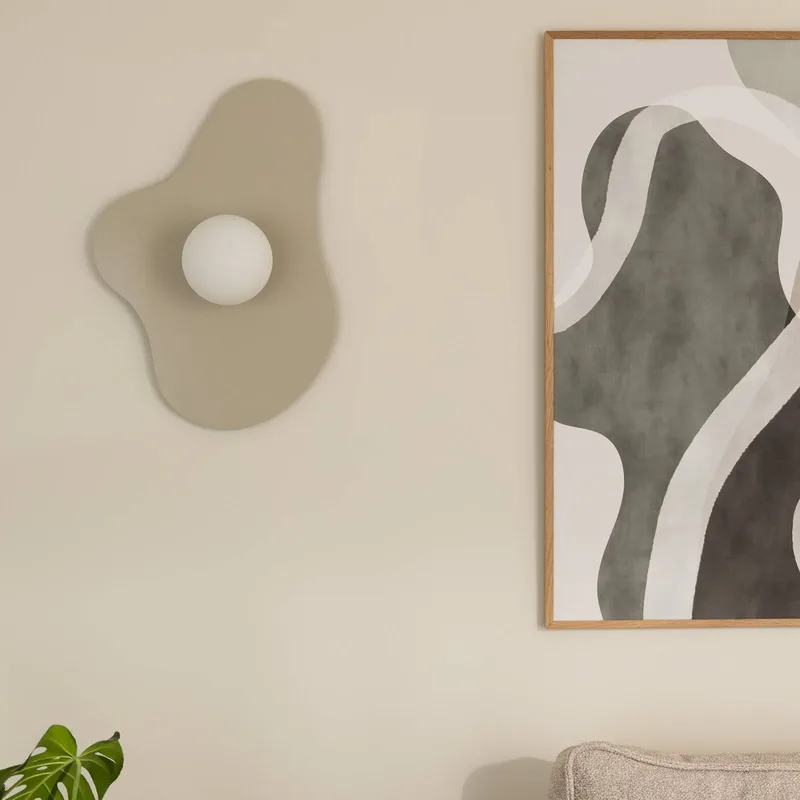 wandlamp ILLUSION, beige, glas, 60 cm by Globen Lighting in Beige, White – product photo