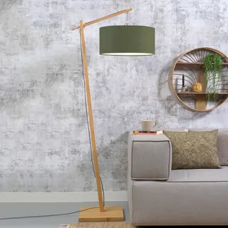 Andes vloerlamp, groen/naturel de GOOD&MOJO en Naturel, Vert – photo du produit 1 sur 5