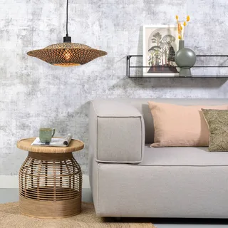 Bali hanglamp van bamboe, Ø 44 cm van GOOD&MOJO in Naturel, Zwart – productfoto 3 van 5