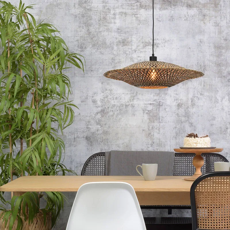Bali hanglamp van bamboe, Ø 60 cm by GOOD&MOJO in Natural, Black – product photo 2 of 5