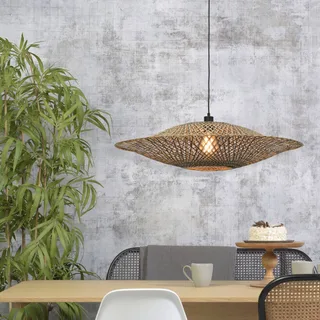 Bali hanglamp van bamboe, Ø 87 cm by GOOD&MOJO in Natural, Black – product photo 2 of 5