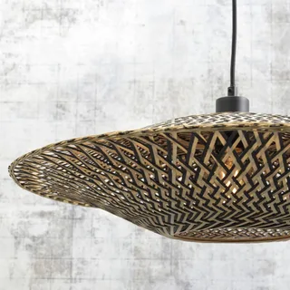 Bali hanglamp van bamboe, Ø 87 cm by GOOD&MOJO in Natural, Black – product photo 4 of 5
