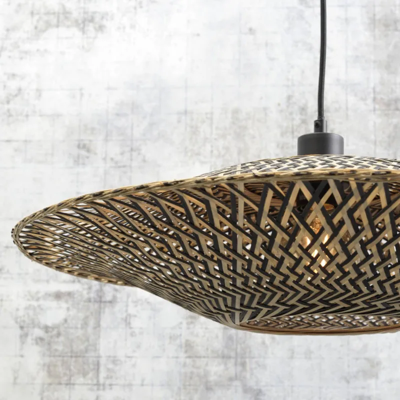 Bali hanglamp van bamboe, Ø 87 cm by GOOD&MOJO in Natural, Black – product photo 4 of 5