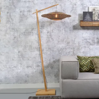 Bali vloerlamp, frame naturel, Ø 60 cm by GOOD&MOJO in Natural – product photo 1 of 5