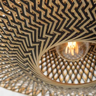 Bali wandlamp met 1 arm, naturel, 44 x 12 cm van GOOD&MOJO in Naturel, Zwart – productfoto 5 van 5