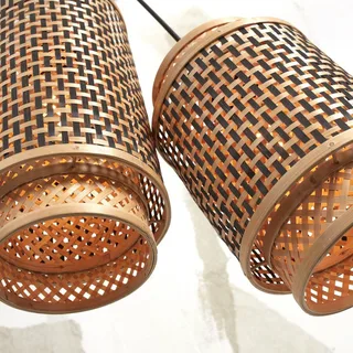 Bhutan hanglamp, 2-lamps. by GOOD&MOJO in Natural, Black – product photo 5 of 5