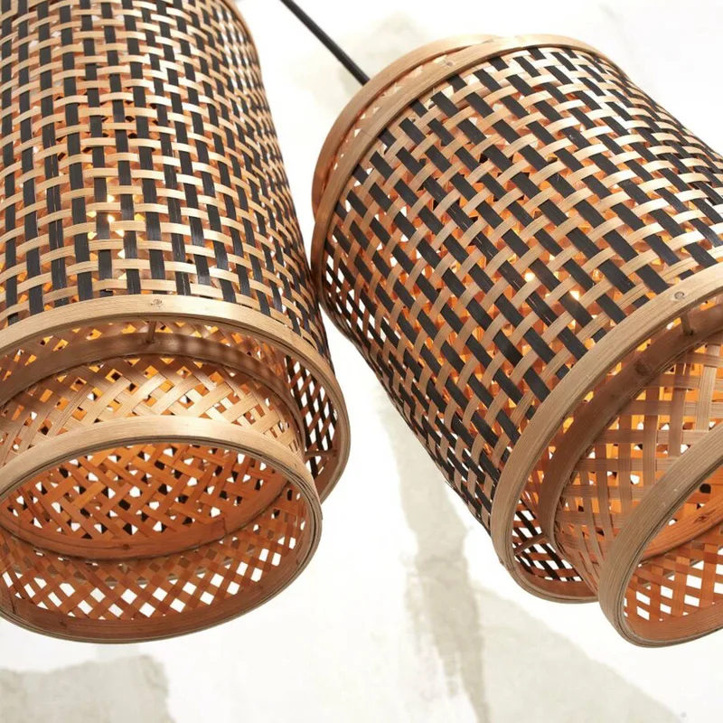 Bhutan hanglamp, 2-lamps. by GOOD&MOJO in Natural, Black – product photo 5 of 5