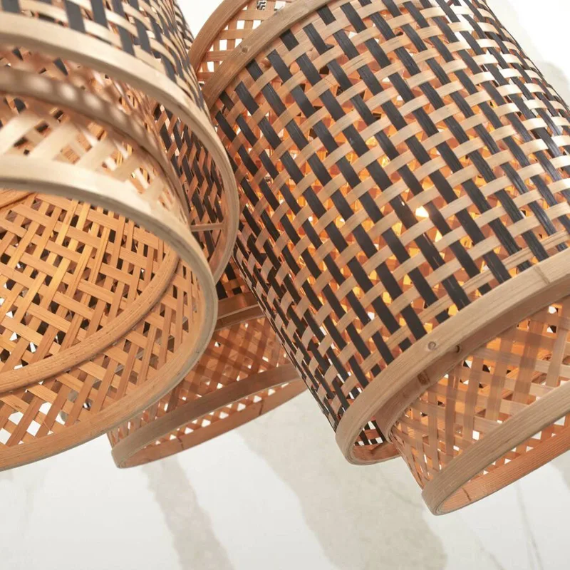 Bhutan hanglamp, 3-lamps by GOOD&MOJO in Natural, Black – product photo 5 of 5