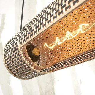 Bhutan hanglamp 85 cm naturel/zwart by GOOD&MOJO in Natural, Black – product photo 4 of 5