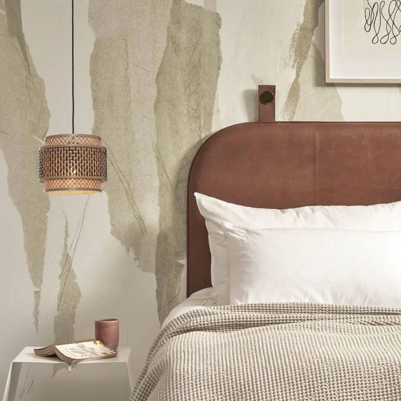 Bhutan hanglamp van bamboe 25x20 cm van GOOD&MOJO in Naturel, Zwart – productfoto 3 van 5
