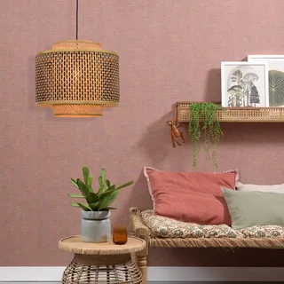 Bhutan hanglamp van bamboe Ø 40 cm van GOOD&MOJO in Naturel, Zwart – productfoto 5 van 5