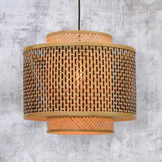 Bhutan hanglamp van bamboe Ø 40 cm van GOOD&MOJO in Naturel, Zwart – productfoto 1 van 5