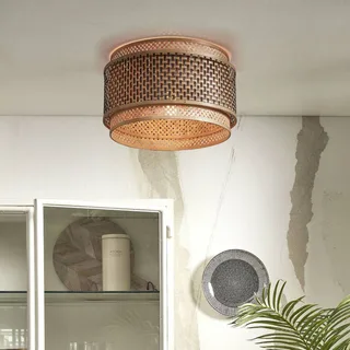 Bhutan plafondlamp, bamboe, Ø 40 cm by GOOD&MOJO in Natural, Black – product photo 2 of 5