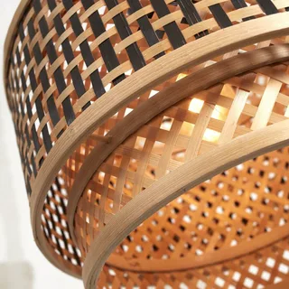 Bhutan plafondlamp, bamboe, Ø 40 cm by GOOD&MOJO in Natural, Black – product photo 3 of 5
