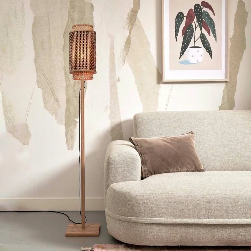 Bhutan vloerlamp, 145 cm, naturel by GOOD&MOJO in Natural – product photo 2 of 5