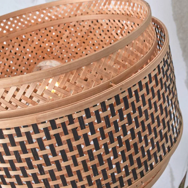 Bhutan vloerlamp met legplank, zwart by GOOD&MOJO in Black, Natural – product photo 3 of 5