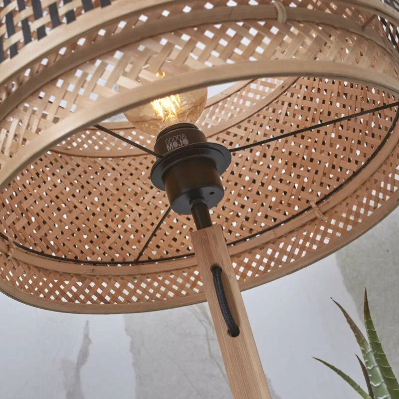 Bhutan vloerlamp met opbergvak, naturel van GOOD&MOJO in Naturel – productfoto 4 van 5