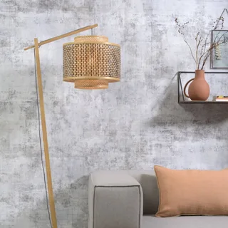 Bhutan vloerlamp, naturel, 176 cm, Ø 40 cm de GOOD&MOJO en Naturel – photo du produit 1 sur 5