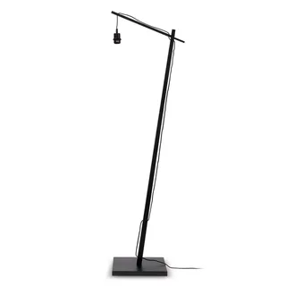 Bhutan vloerlamp, zwart, 176 cm, Ø 50 cm by GOOD&MOJO in Black, Natural – product photo 2 of 5