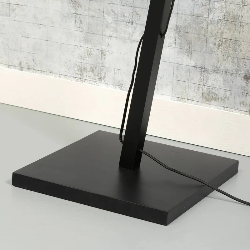 Bhutan vloerlamp, zwart, 176 cm, Ø 50 cm by GOOD&MOJO in Black, Natural – product photo 4 of 5