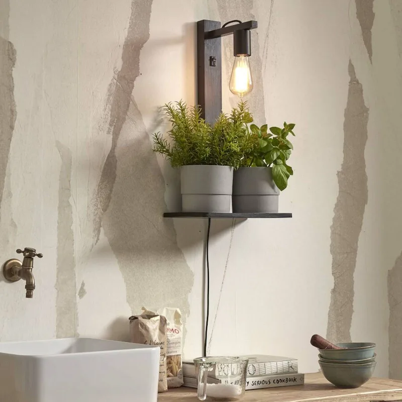 Flores wandlamp met opbergruimte by GOOD&MOJO in Black – product photo 2 of 3