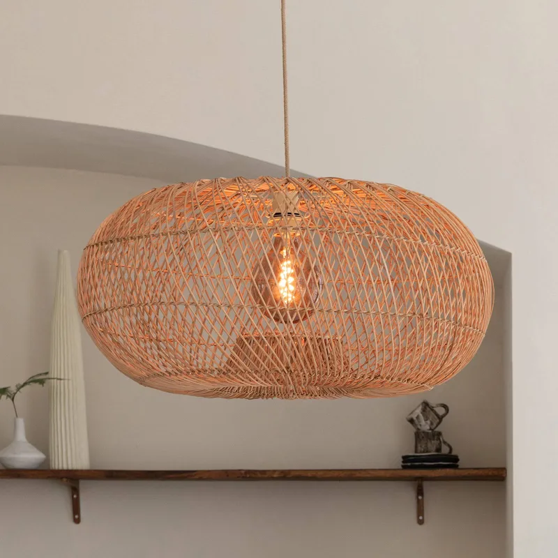hanglamp Arizona, naturel, Ø 70 cm, rotan, E27 by GOOD&MOJO in Licht hout – product photo 1 of 5