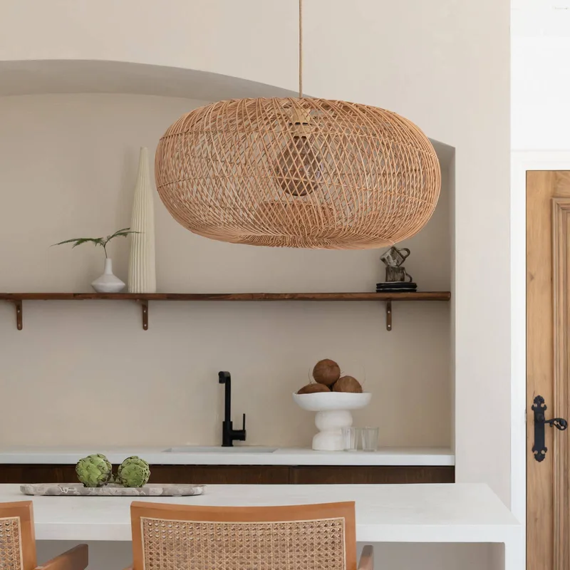 hanglamp Arizona, naturel, Ø 70 cm, rotan, E27 by GOOD&MOJO in Licht hout – product photo 3 of 5