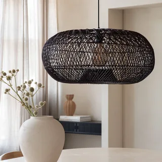 hanglamp Arizona, rood, Ø 70 cm, rotan, E27 by GOOD&MOJO in Bordeauxrood – product photo 2 of 5