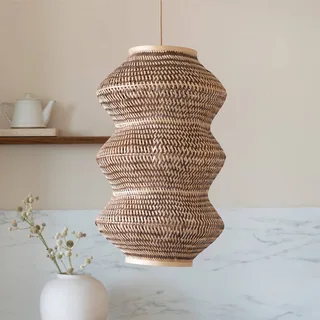 hanglamp Barbados, naturel/bruin, Ø 40 cm, E27 by GOOD&MOJO in Licht hout, Brown – product photo 1 of 5