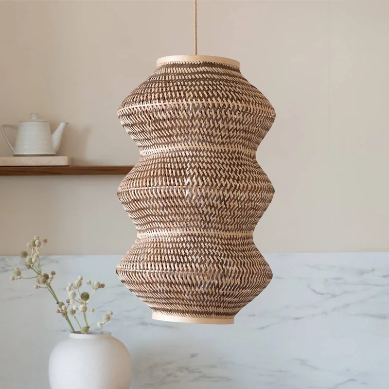 hanglamp Barbados, naturel/bruin, Ø 40 cm, E27 by GOOD&MOJO in Licht hout, Brown – product photo 1 of 5