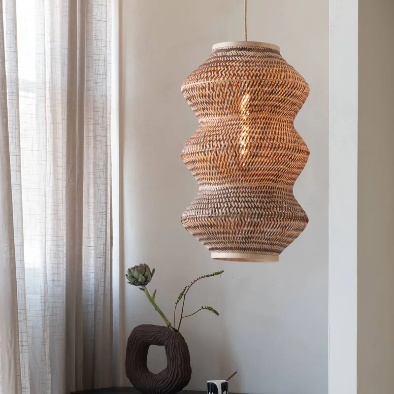 hanglamp Barbados, naturel/bruin, Ø 40 cm, E27 by GOOD&MOJO in Licht hout, Brown – product photo 2 of 5