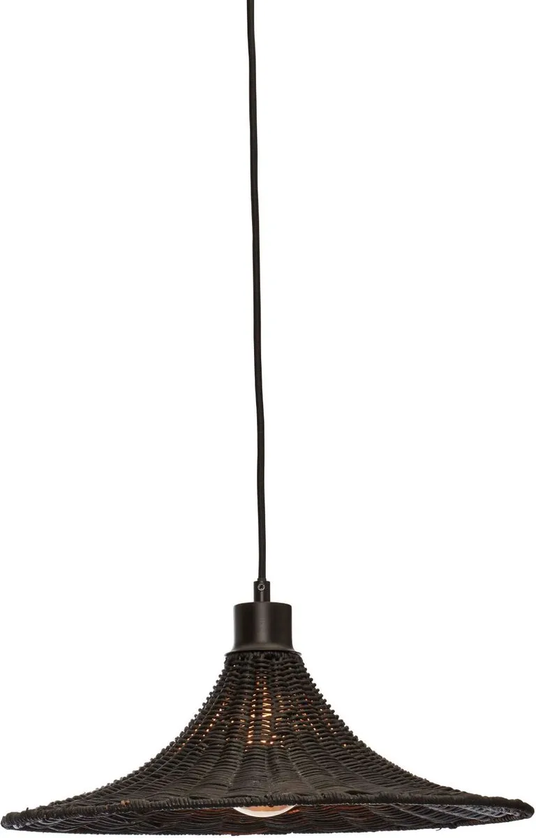 Hanglamp Borabora - Rotan - Ø40cm - Bohemian - Hanglampen Eetkamer, Slaapkamer, Woonkamer van GOOD&MOJO in Zwart – productfoto