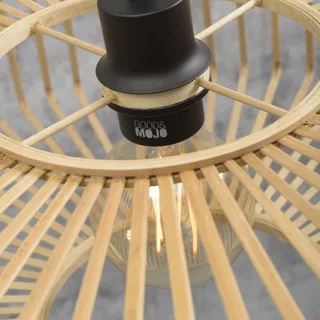 Hanglamp Bromo - Bamboe - Ø40cm - Scandinavisch,Bohemian - Hanglampen Eetkamer, Slaapkamer, Woonkamer van GOOD&MOJO in Bruin – productfoto 4 van 5