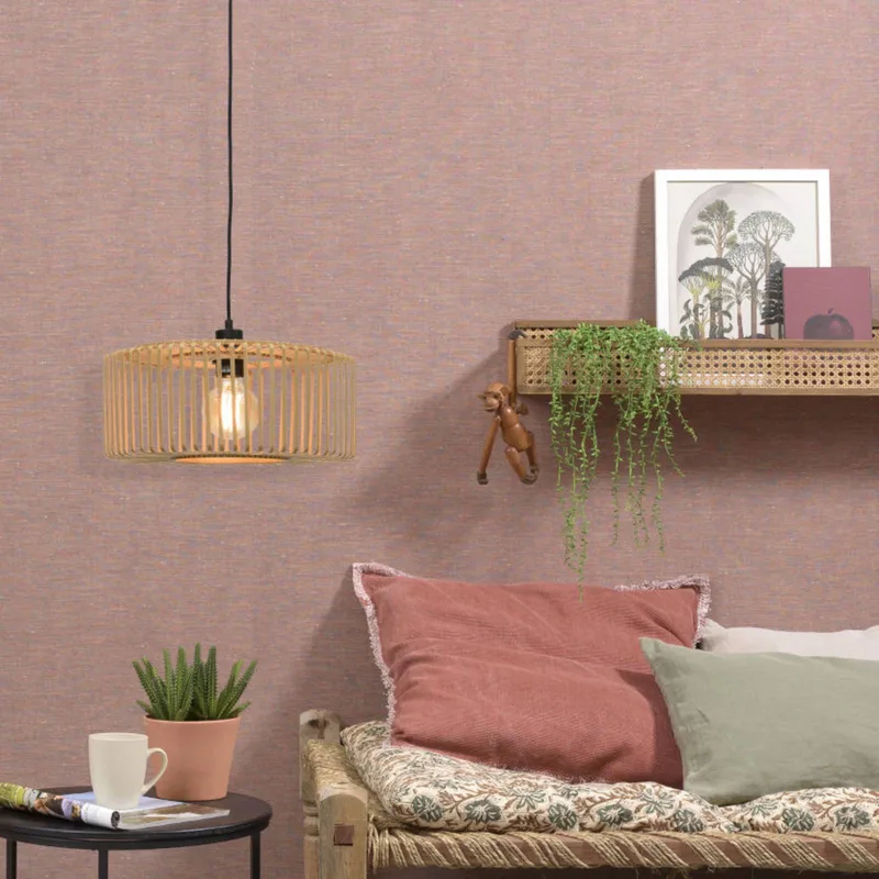 Hanglamp Bromo - Bamboe - Ø40cm - Scandinavisch,Bohemian - Hanglampen Eetkamer, Slaapkamer, Woonkamer van GOOD&MOJO in Bruin – productfoto 3 van 5