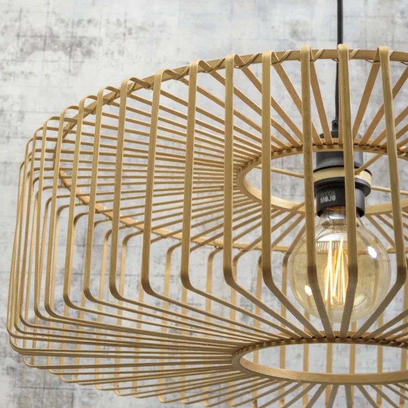 Hanglamp Bromo - Bamboe - Ø60cm - Scandinavisch,Bohemian - Hanglampen Eetkamer, Slaapkamer, Woonkamer by GOOD&MOJO in Brown – product photo 5 of 5