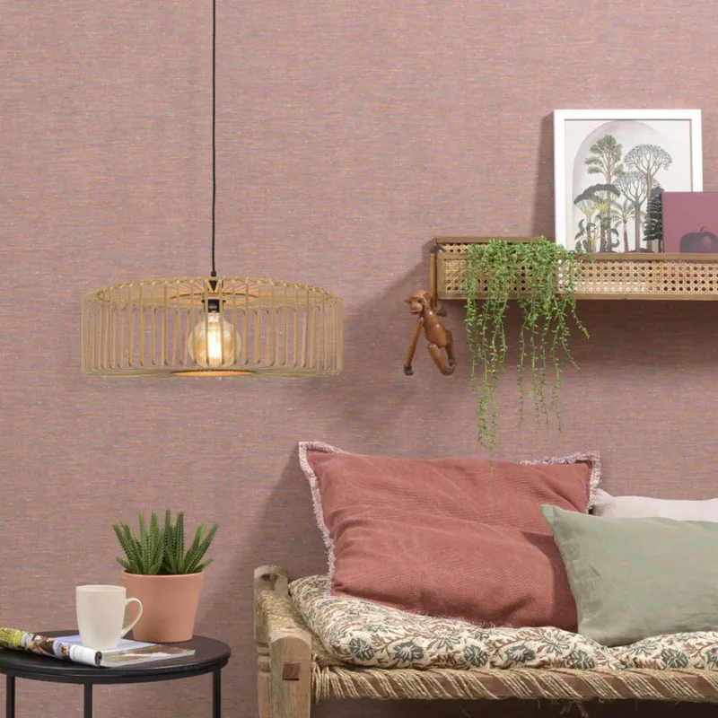 Hanglamp Bromo - Bamboe - Ø60cm - Scandinavisch,Bohemian - Hanglampen Eetkamer, Slaapkamer, Woonkamer by GOOD&MOJO in Brown – product photo 3 of 5