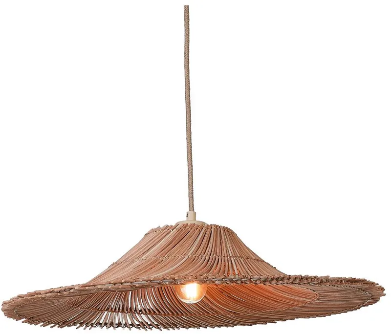 Hanglamp Cancun - Naturel - Ø53cm - Bohemian - Hanglampen Eetkamer, Slaapkamer, Woonkamer van GOOD&MOJO in Bruin – productfoto