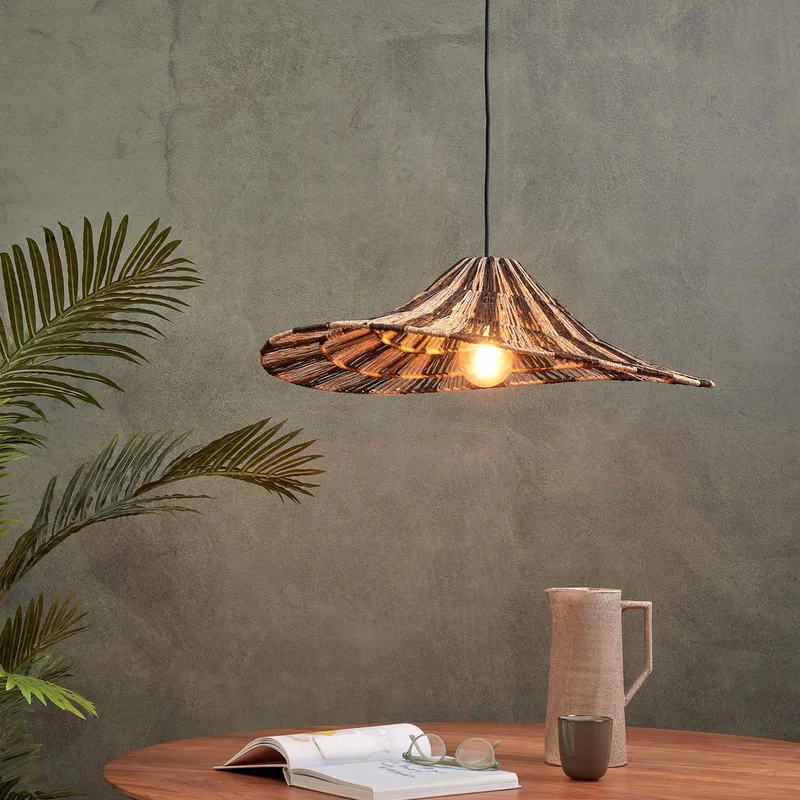 hanglamp Cuzco, naturel/zwart, Ø 65 cm, jute by GOOD&MOJO in Natuurkleurig, Black – product photo 2 of 5