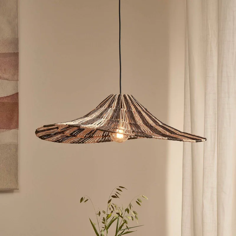 hanglamp Cuzco, naturel/zwart, Ø 65 cm, jute by GOOD&MOJO in Natuurkleurig, Black – product photo 1 of 5