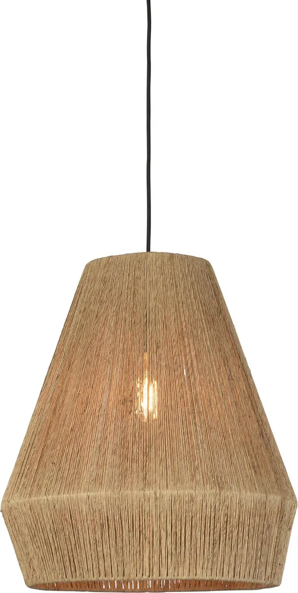 Hanglamp Iguazu - Jute - Ø40cm - Scandinavisch,Bohemian - Hanglampen Eetkamer, Slaapkamer, Woonkamer van GOOD&MOJO in Bruin – productfoto